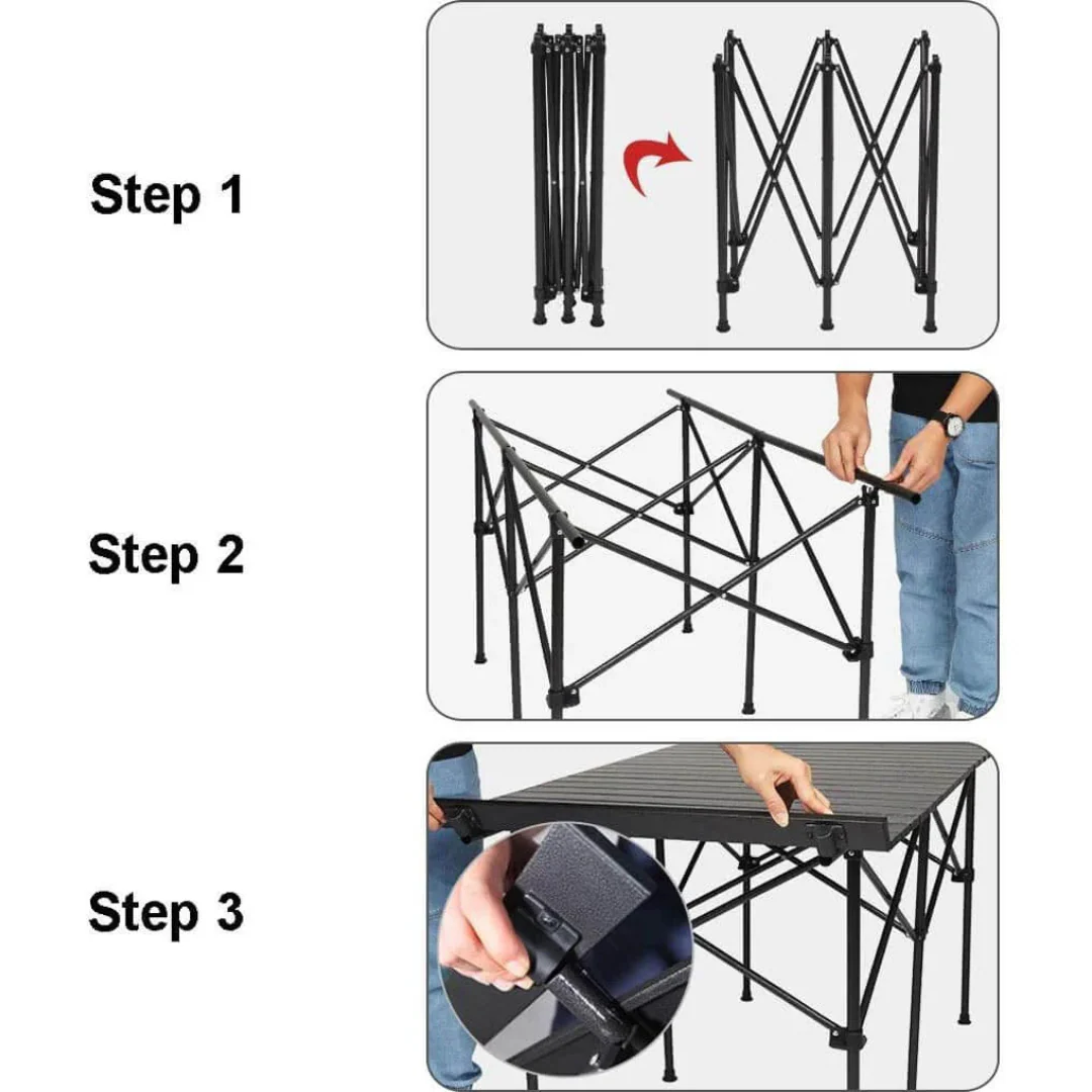 Folding Roll Up Outdoor Camping Table