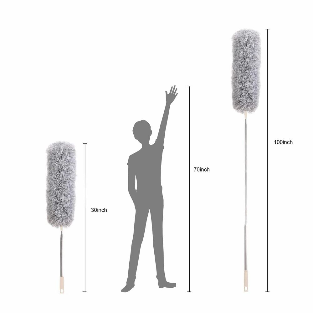 100 Inch Fan Duster, Extendable Microfiber Duster, Feather dust cleaner