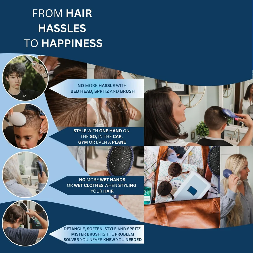 2-in-1 Spray Hair Brush