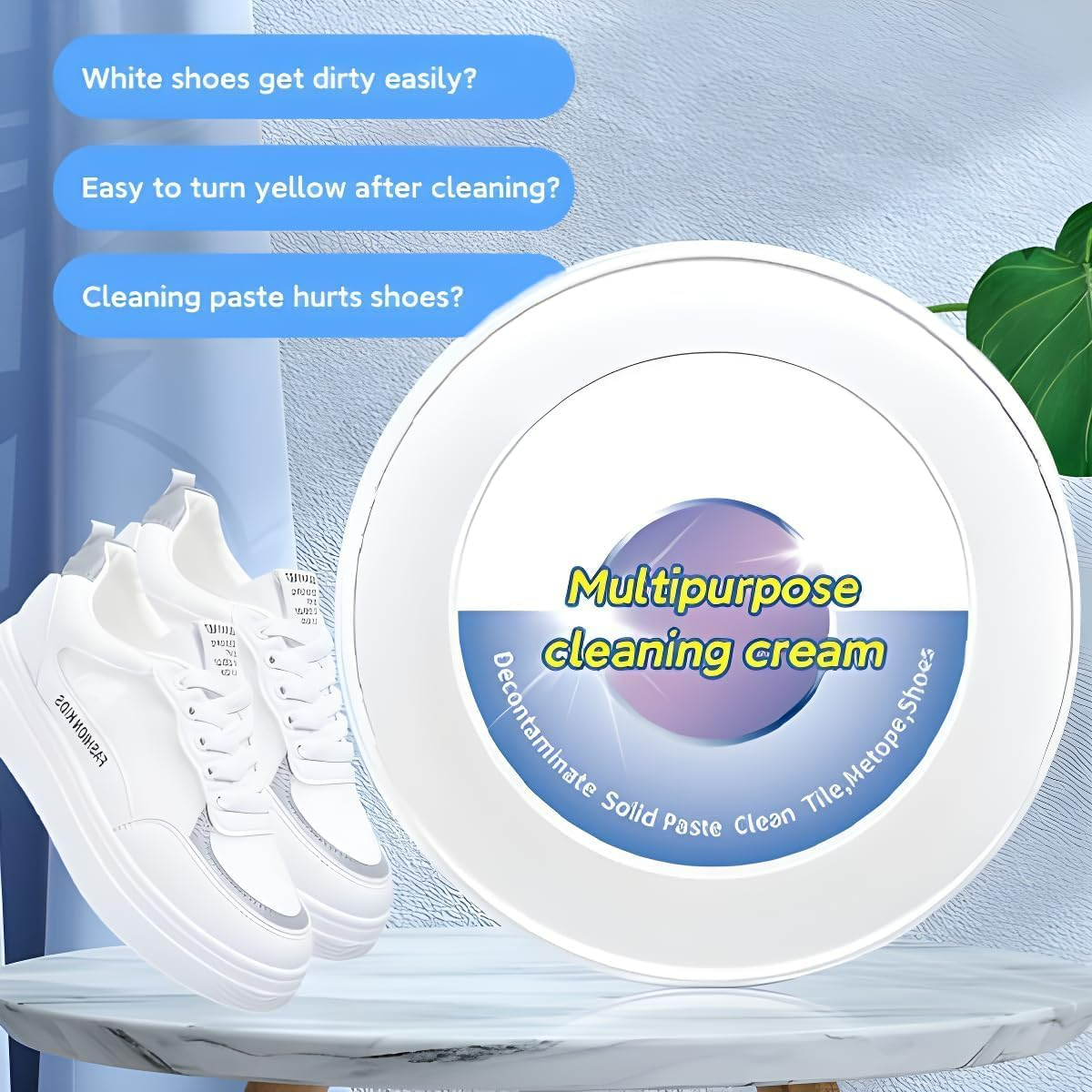 Multipurpose Cleaning Cream White Shoe Cleaner Whitener All Purpose Surface Cleaner