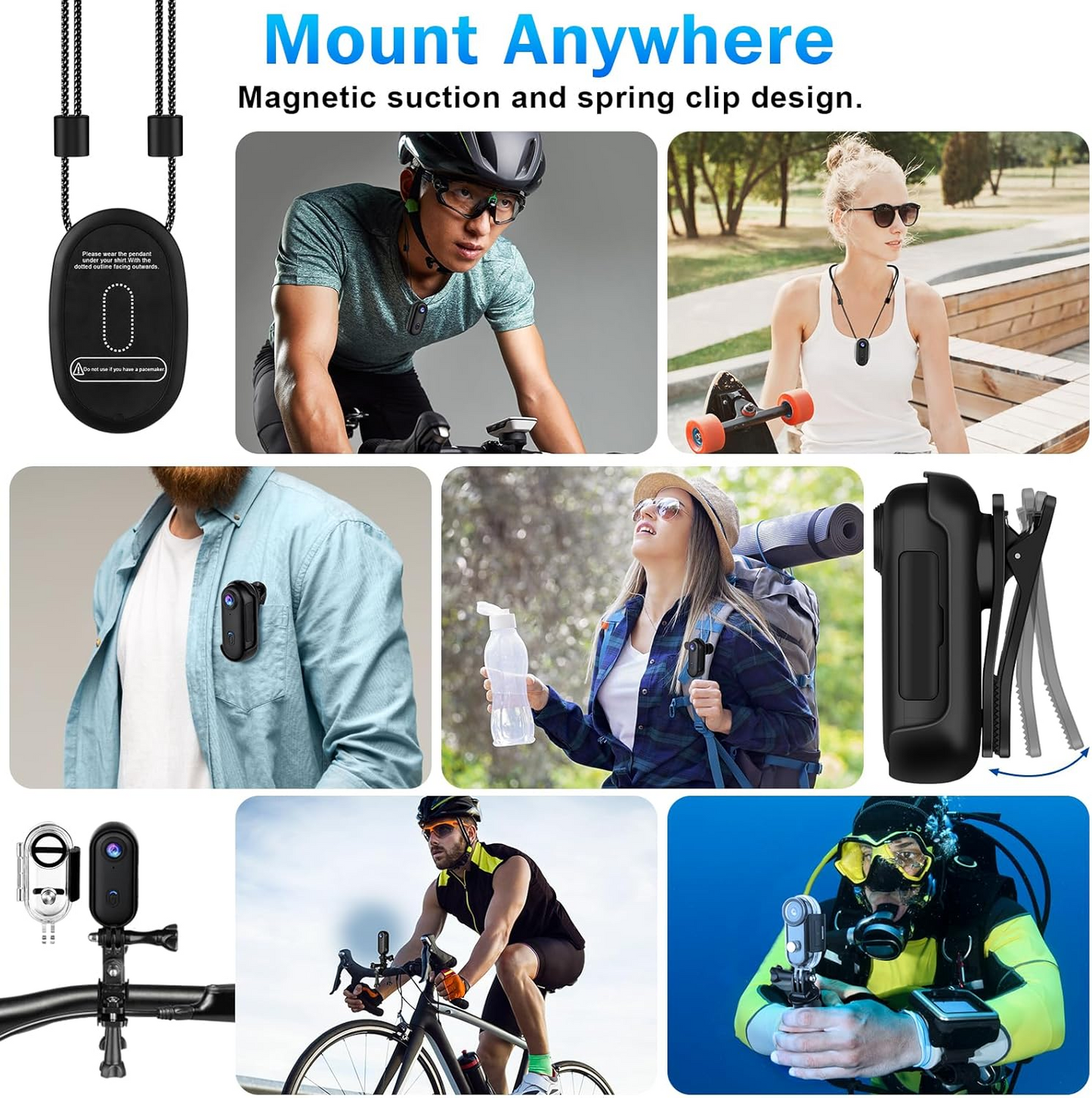 Mini Camera HD Wi-Fi Action Camera – Hands-Free POV Recording