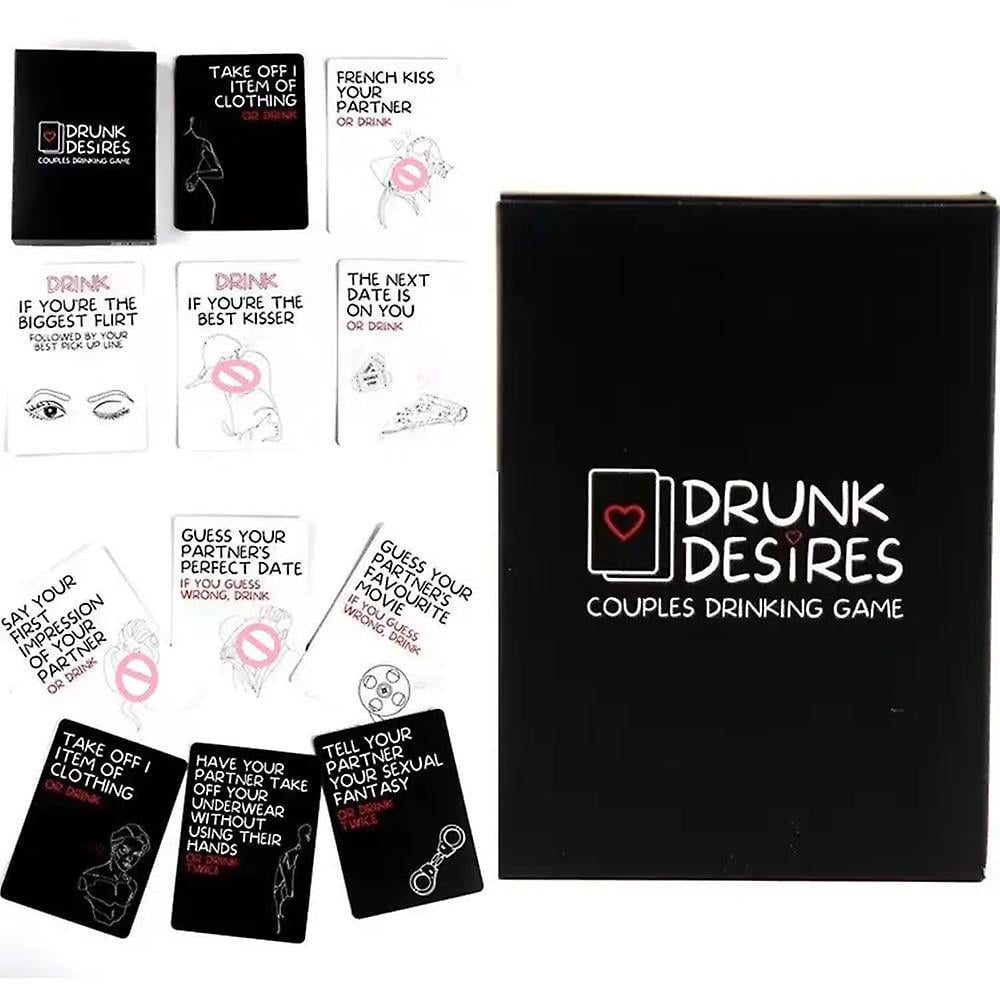 Drinking Card Game Drunk Desires Couples Games - Black