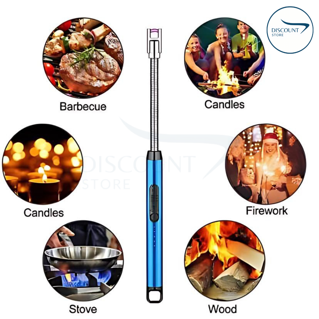 Rechargeable Electric Lighter, Windproof, Flexible Neck