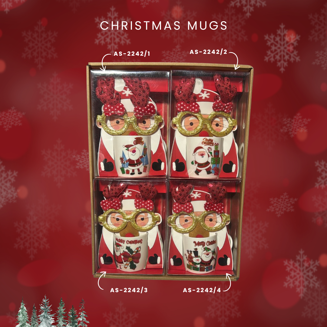 Mugs Set Christmas Cup With Glasses