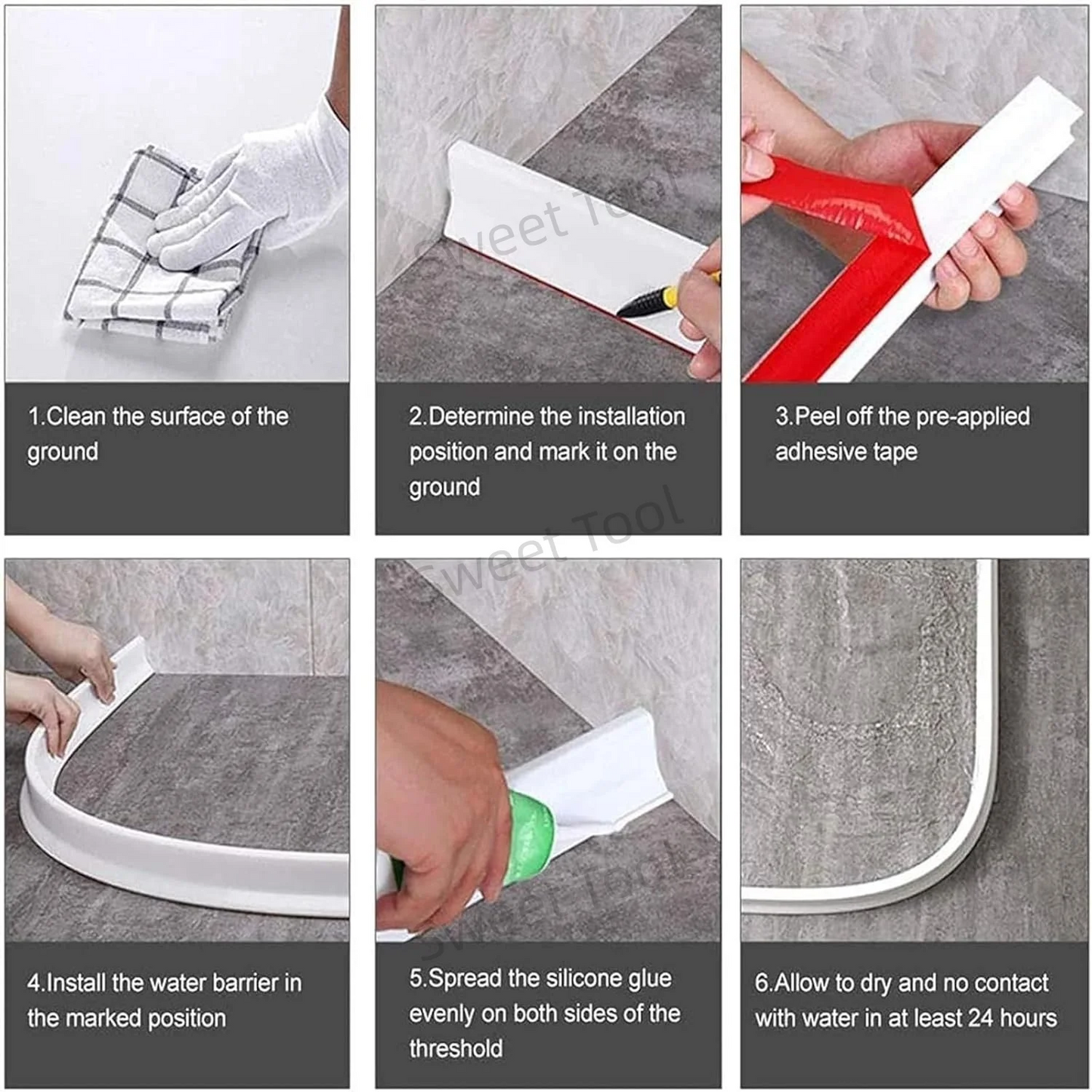 Collapsible Silicone Shower Water Guard