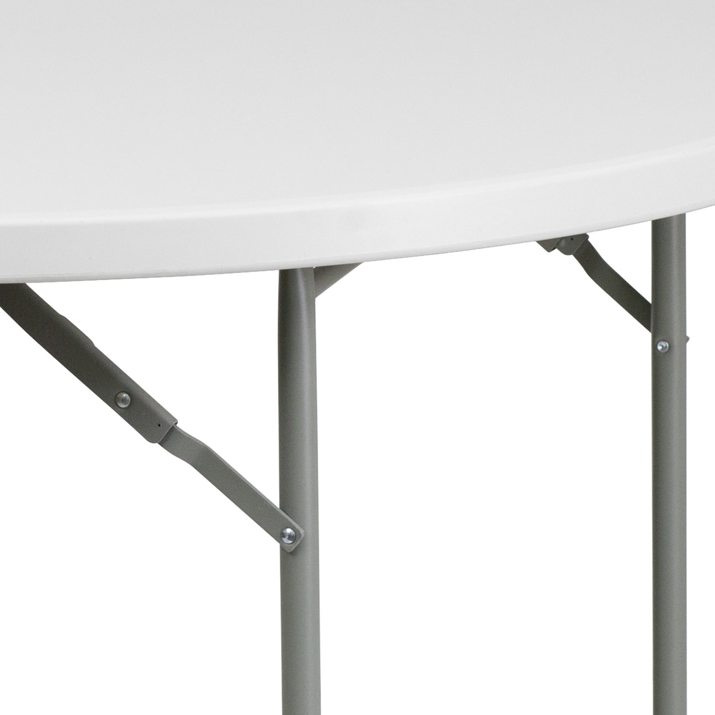Round Plastic Event Folding Table, White