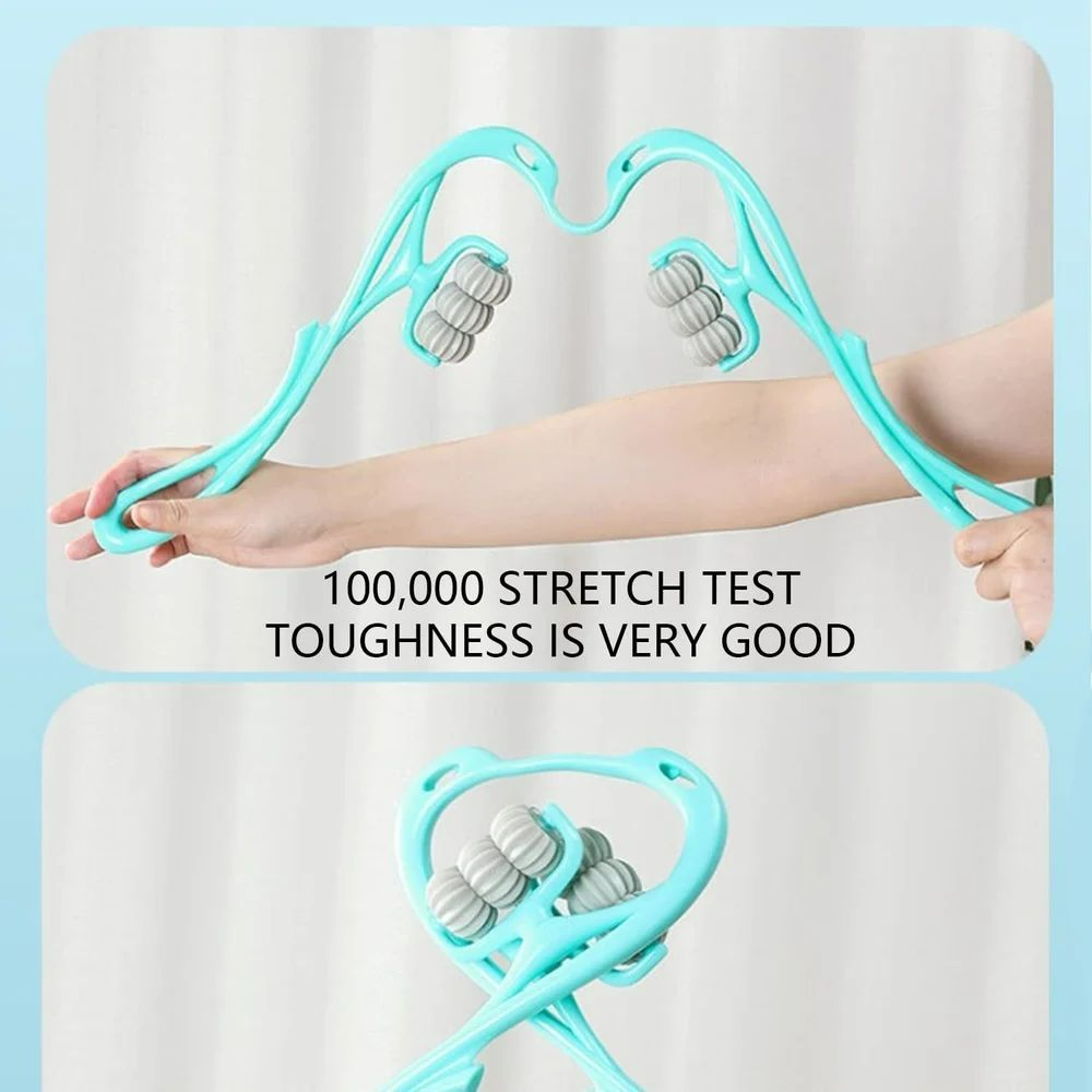 Hand Neck Massager With Rollers 6 Wheel Neck Massager For Pain Relief Deep Tissue