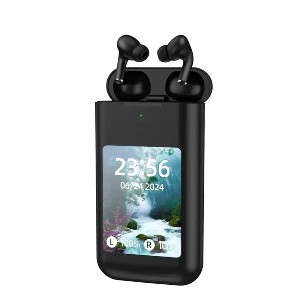 TWS Earphones with 2.8 inch HD Touch Screen With Power Bank pods