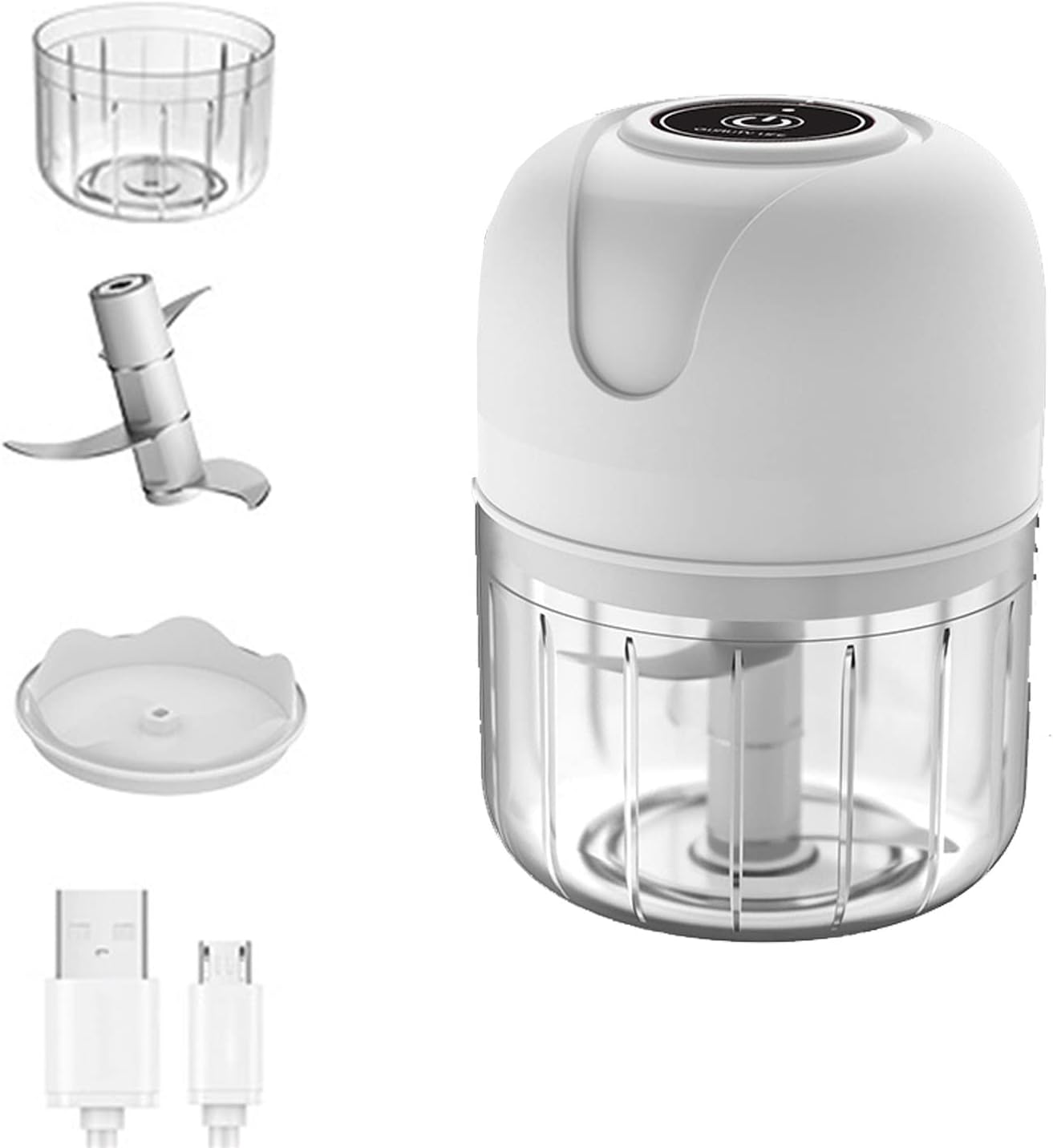 Mini Electric Garlic Chopper – USB Charging, Sharp Stainless Steel Blades