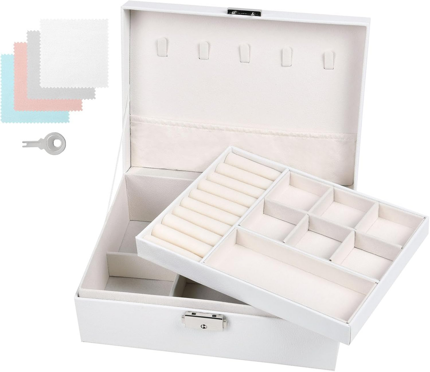 Jewellery Storage Box Lockable with Key, Jewellery Organiser