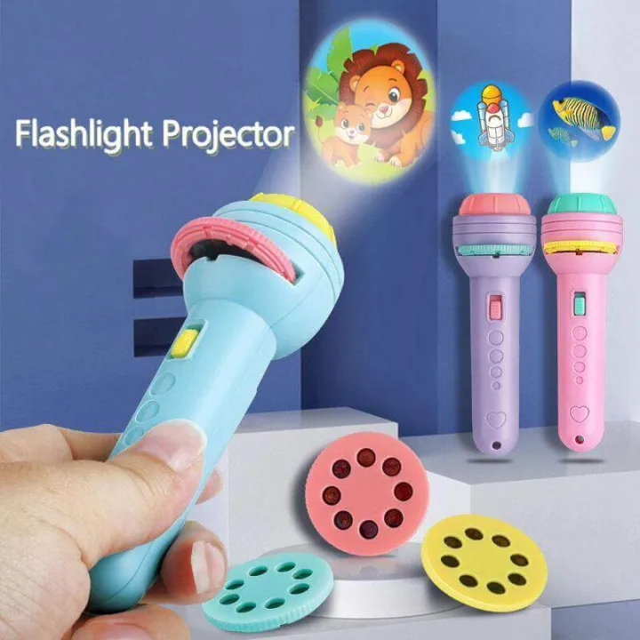 Mini Projector Torch Flashlight for Kids
