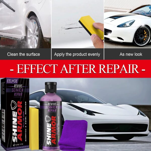 Shine Armor 3-in-1 Ceramic Coating Spray – Car Wax, Polish & Paint Sealant for Tires, Rims, Seats & Bumpers