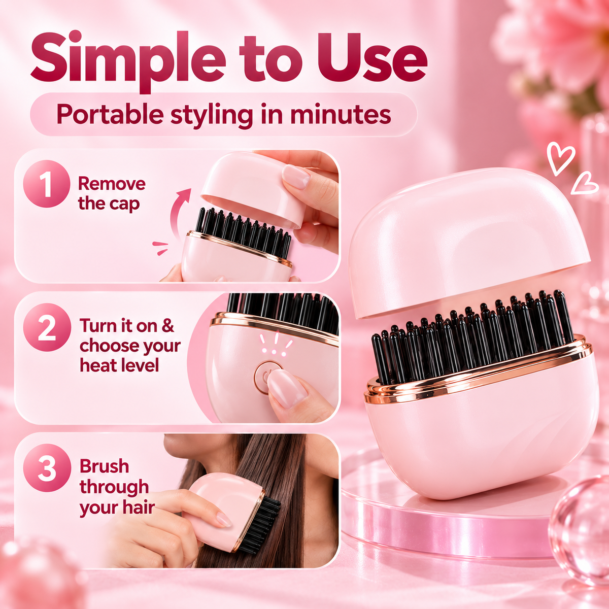 Mini Portable Hair Straightner