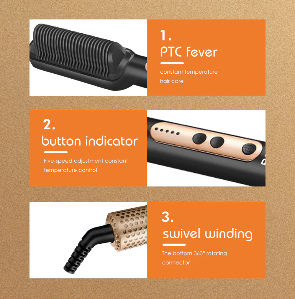 RAF Hair Straightener Brush 45W R412