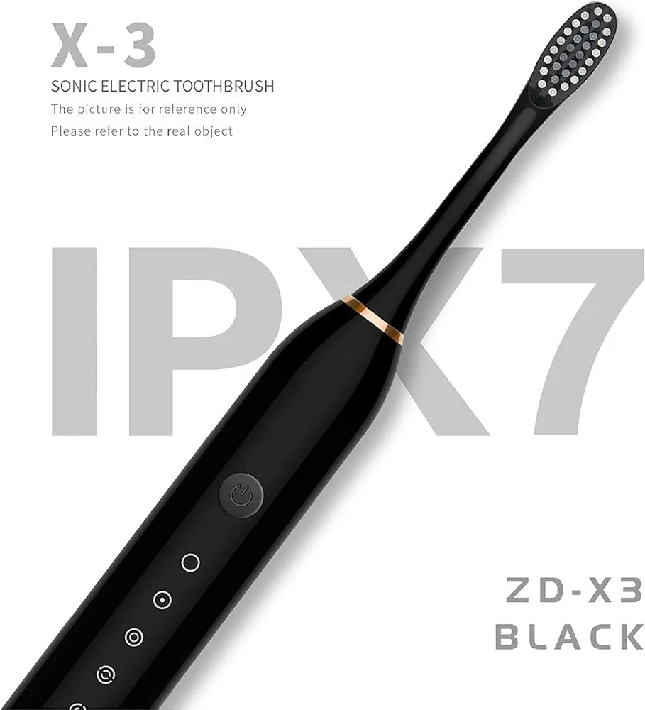 Sonic Electric Toothbrush, USB Rechargeable with 3 Brush Heads & 6 Modes | IPX7 Waterproof for Adults and Kids