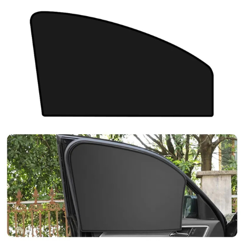 Car Front Side Window Sun Shade UV Protection Polyester Magnetic Car Sunshade Curtain (Driver Side, 62x48x33cm)