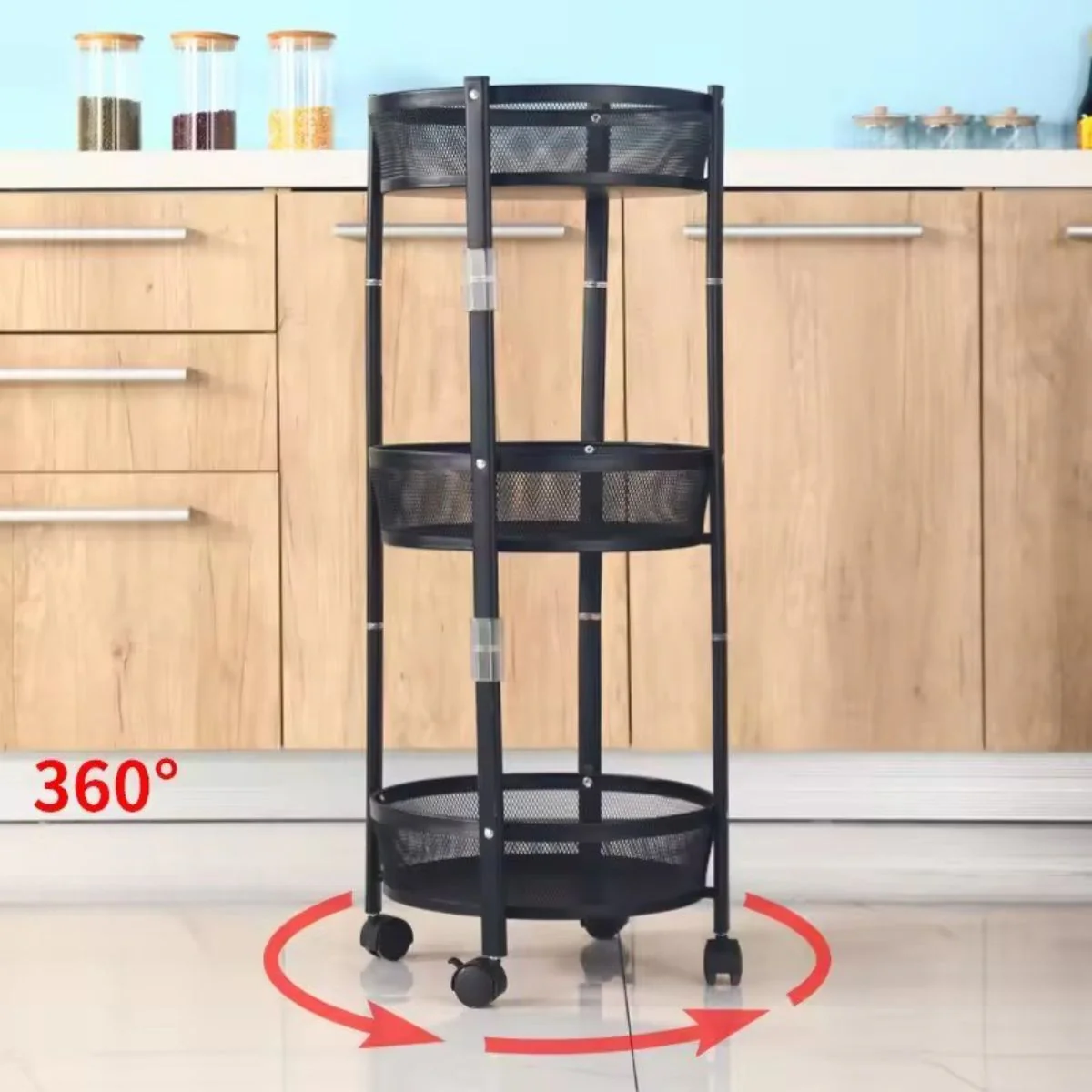 3 Layer Rolling Foldable Cart