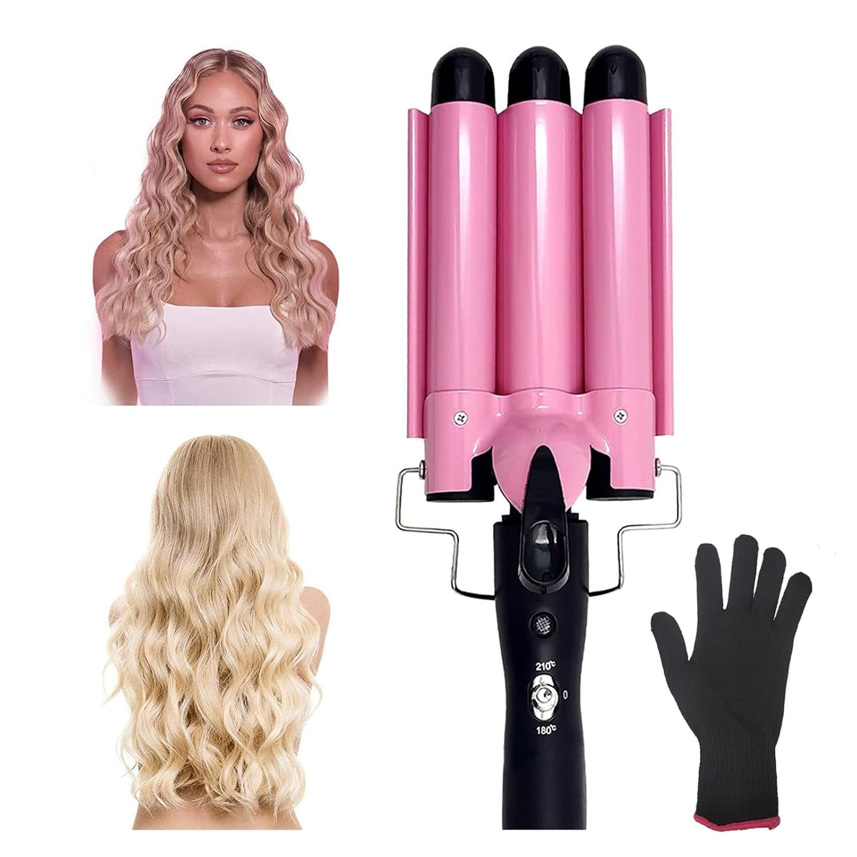 Three-Barrel Hair Waver Curler