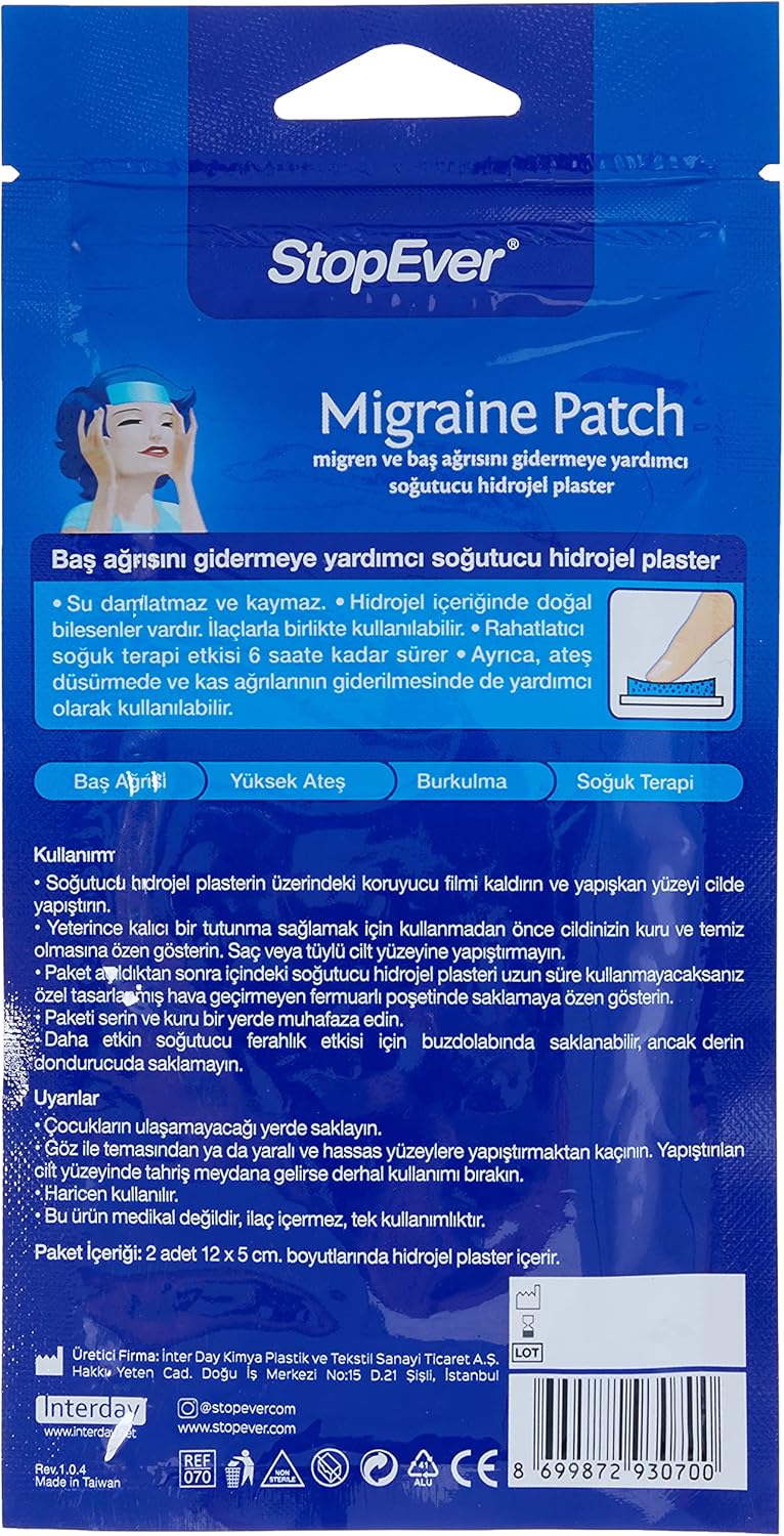 Cooling Comfort Patch for Forehead & Temples