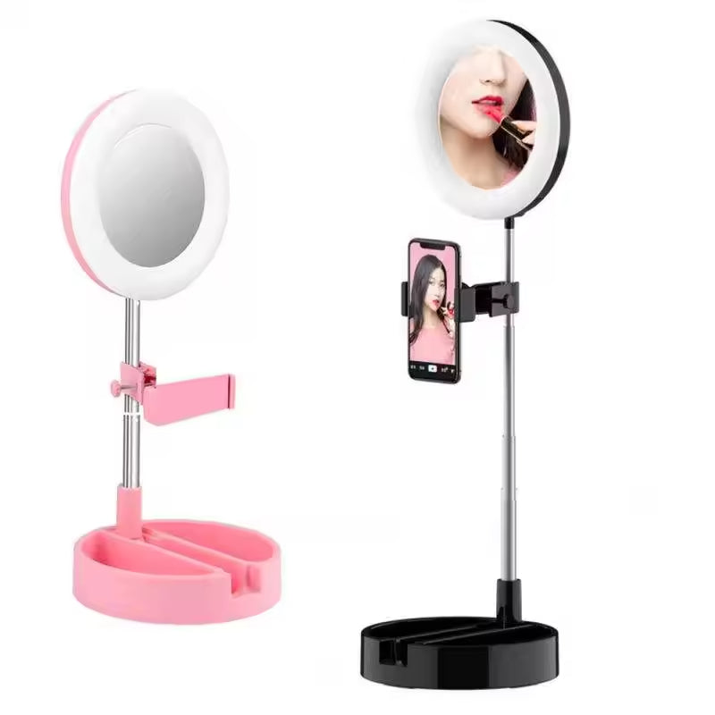 Phone Stand with Mirror for Filming & Makeup