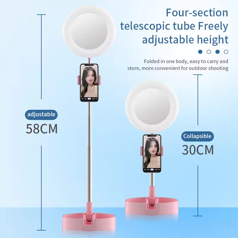 Phone Stand with Mirror for Filming & Makeup