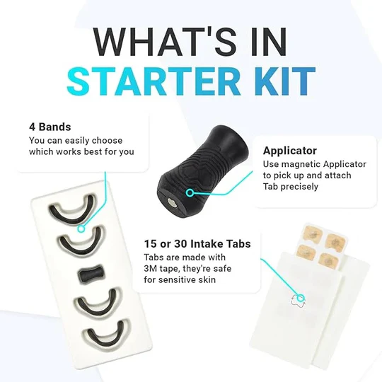 Magnetic Nasal Strips Snoring Relief Kit with Nose Clip for Gentle Breathing Sleep Aid