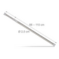 Telescopic Rod Clamp for Curtains and Shower Curtains Silver