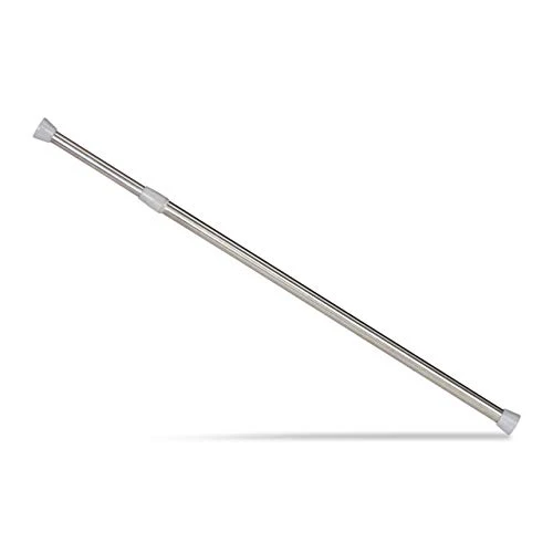 Telescopic Rod Clamp for Curtains and Shower Curtains Silver