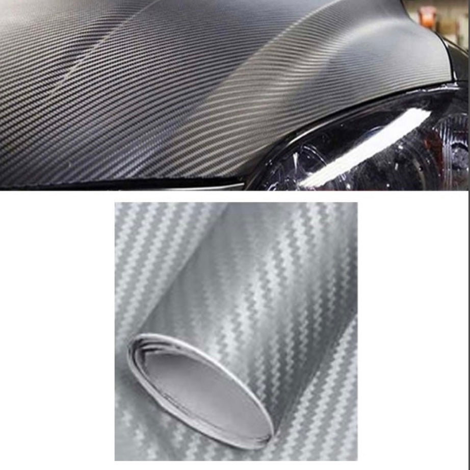 3D Carbon Fiber Car Sticker Waterproof Car Loading Edge - Door Sill - Paint Protection Film (L200 x W25)cm