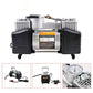 Portable Air Compressor Pump Tire Inflator with Digital Gauge, Heavy Duty Double Cylinder 12V Tire Pump 150 PSI with Tire Repair Kit MK-718