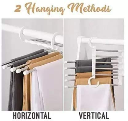 Multifunctional Wardrobe 5 Layers Pants Storage Rack Hangers Holders 5 In 1