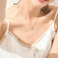 Metal Rose With Luxury Zircon Pendant Necklaces Flower Valentine Gift Set