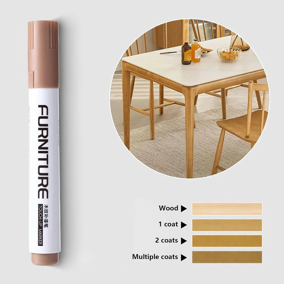 Pen Wood Scratch Repair Markers (Set of 12)