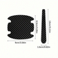 8PCS/SET Carbon Fiber Car Door Handle Protector Cover Inner Bowl Anti Scratch Sticker