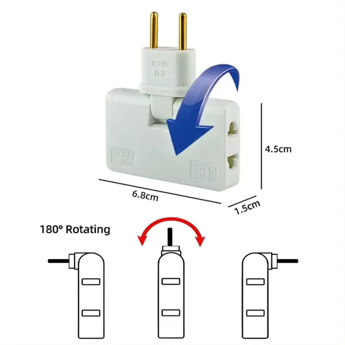 Rotating Flat Wall Socket
