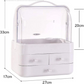 Dustproof Makeup Organizer with 3 Drawers – Waterproof Cosmetic Storage Box