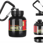 Protein Powder Container – Portable 30ml Supplement Dispenser with Keychain | Easy-to-Use for Gym, Fitness & Travel