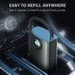 Adjustable Portable Compressor Tire Inflator with LCD Display