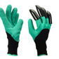 Gardening gloves with 4 claws