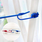 Portable Elastic Rope Clothesline Adjustable with 12pcs Clothespins Cloth Hanger