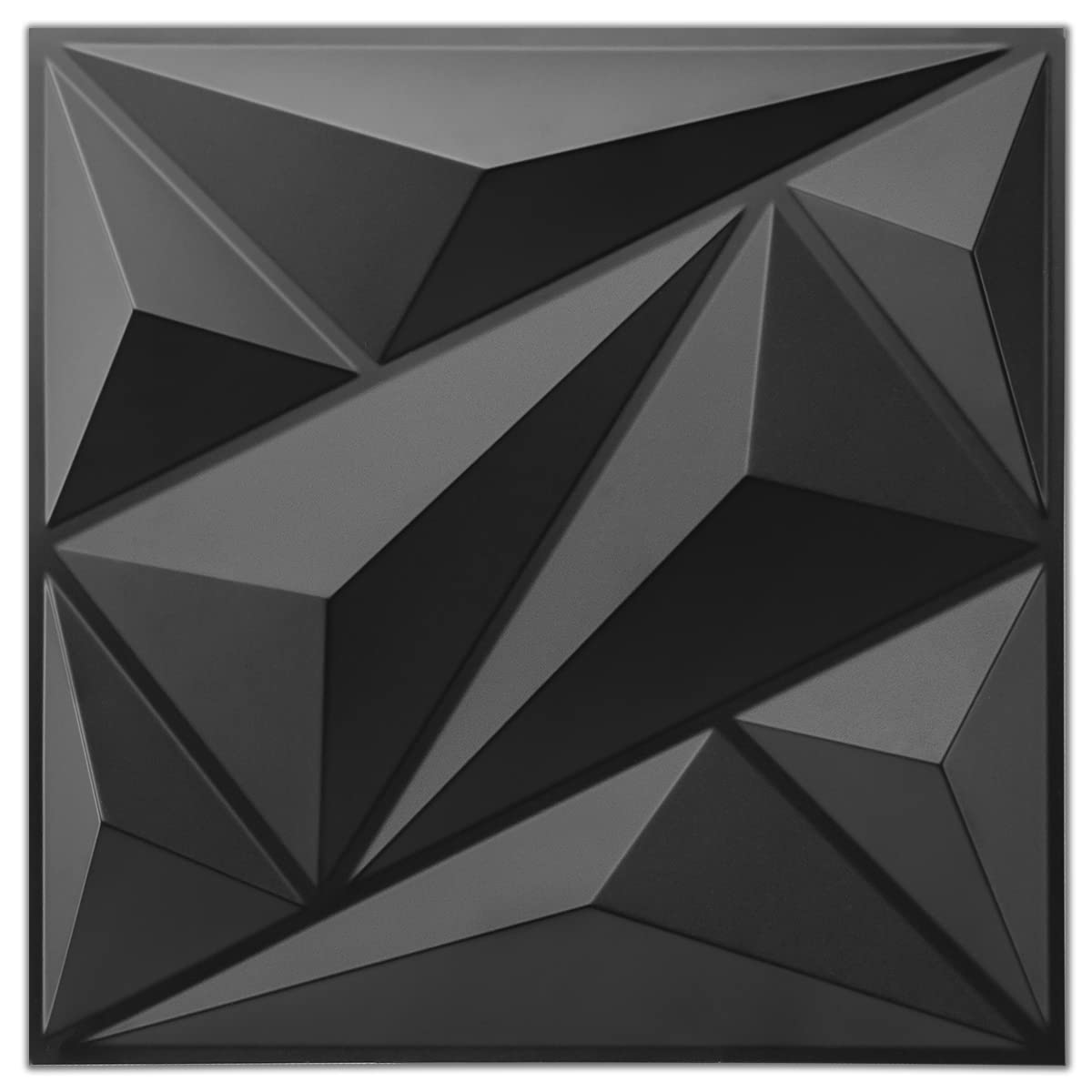 PVC 3D Black Or White Diamond Wall Panels