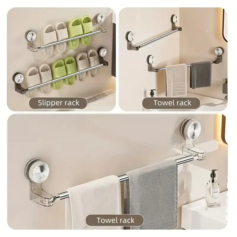 Rotating Retractable Suction Hook Bathroom Hanger Organiser