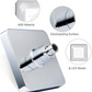 Shower Head 3 Colors Changing LED Showerhead Bathroom Rainfall Shower 6 Inch Square Temperature Control