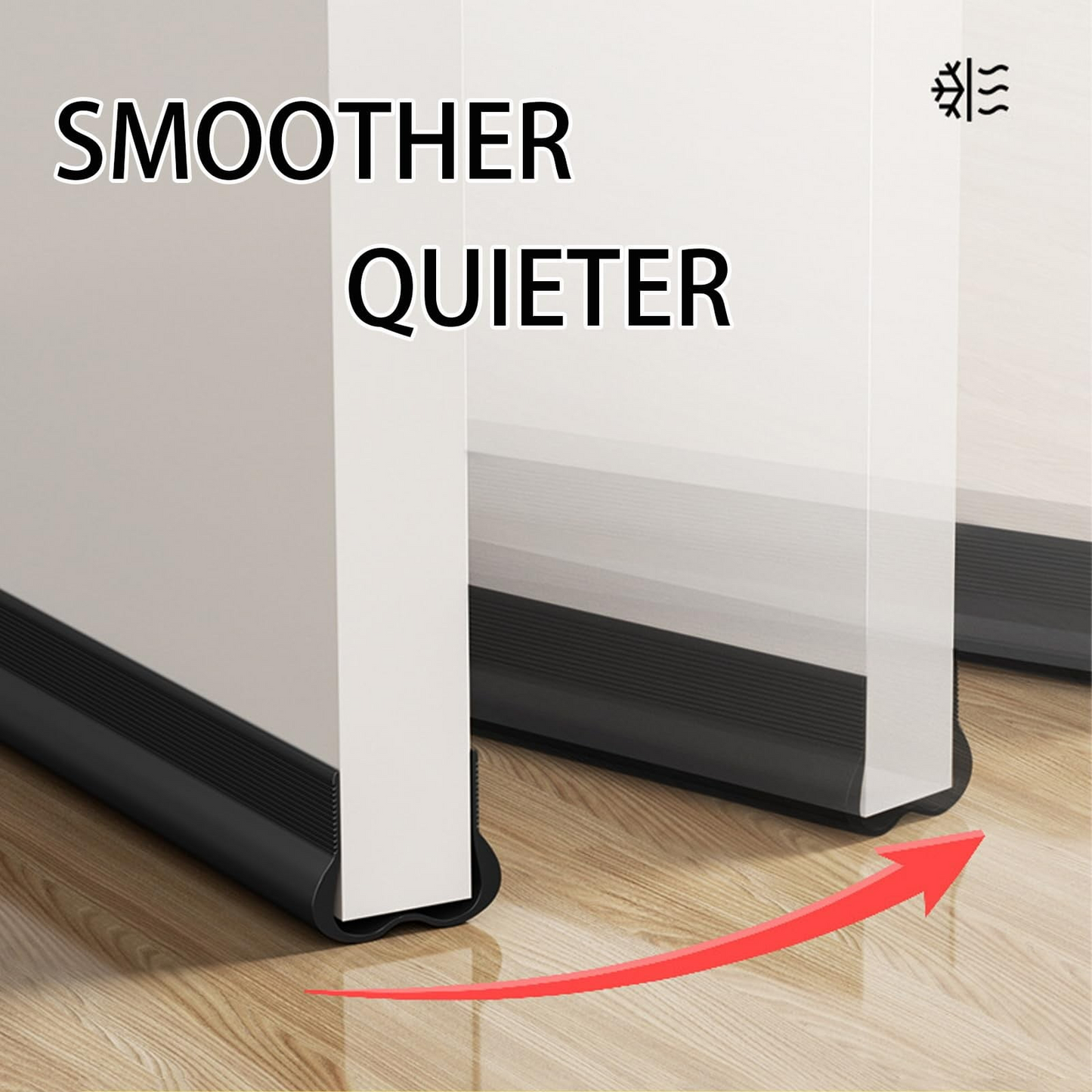 Waterproof Seal Strip Draught Excluder Stopper Door Bottom Guard Double