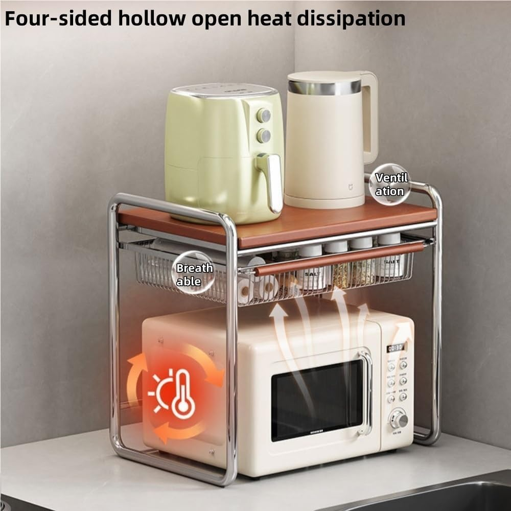 2 Tier Microwave Shelf Stand Kitchen Organizer