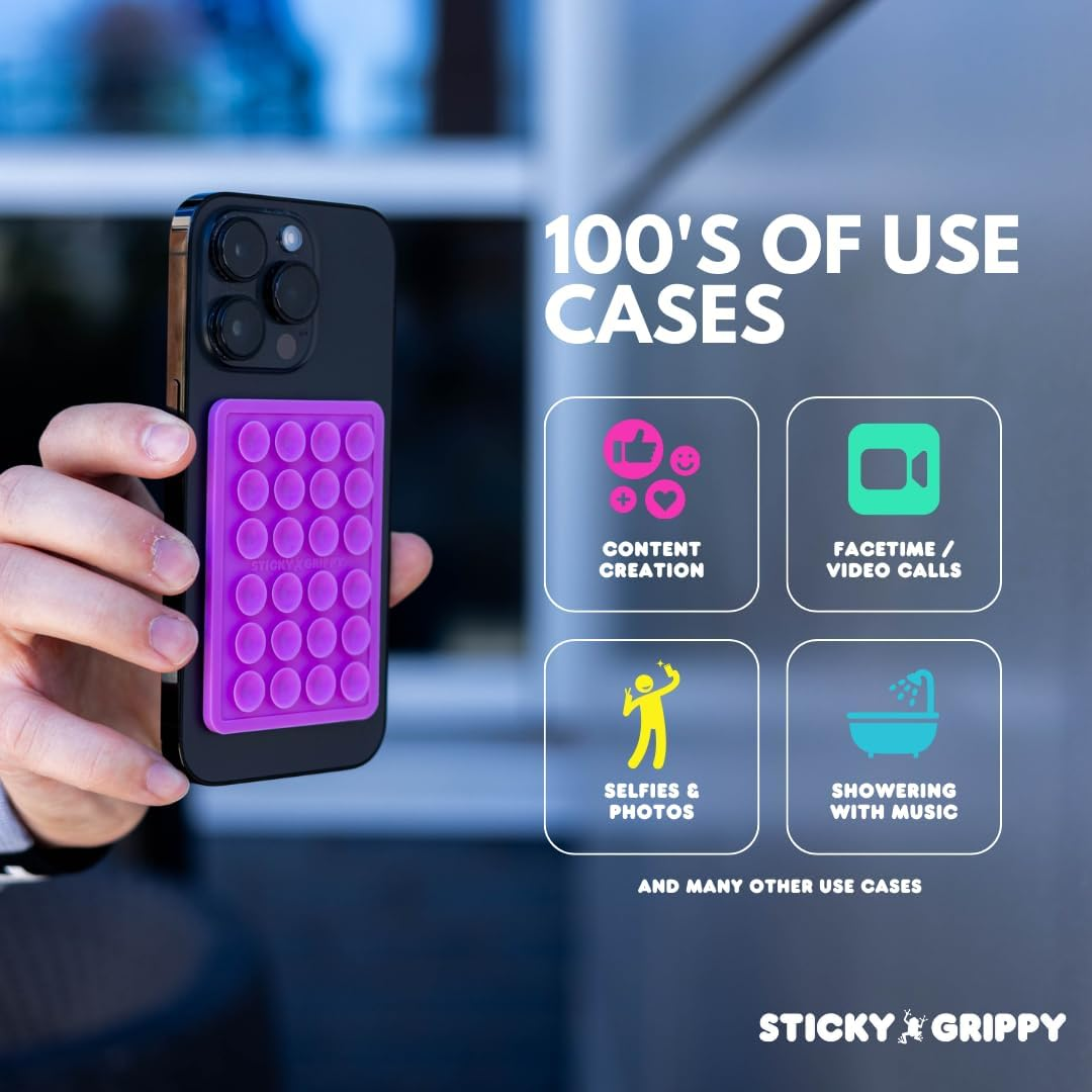 Suction Phone Case Mount, Sillicon Adhesive Phone