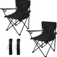 Portable & Foldable Camping Chair with Cup Holder, Outdoor Chair – Black