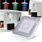 Shower Head 3 Colors Changing LED Showerhead Bathroom Rainfall Shower 6 Inch Square Temperature Control