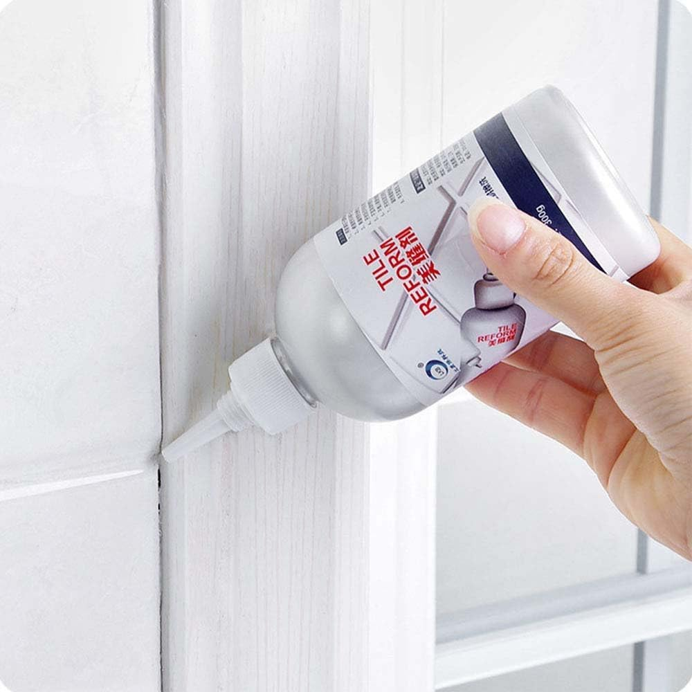 White Tile & Enamel Repair Kit – Waterproof, Quick-Dry with Spatula for Cracks & Scratches