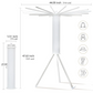 Folding Tripod Clothes Airer – Compact Drying Rack with 16 Rotating Arms, Aluminum, Indoor/Outdoor Use